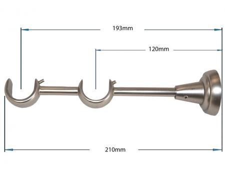 Garniža 25x25mm - 2rady - LIST VEĽKÝ satin