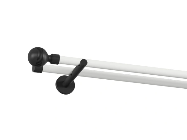Garniža 19x19mm obyčajná tyč - 2rady - GABI - bielo čierna 1