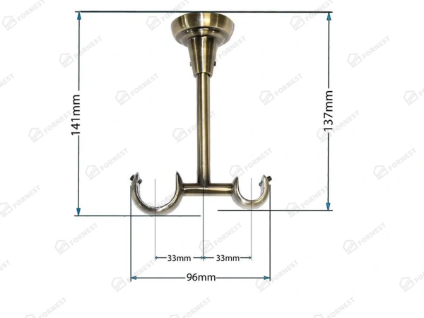 Garniža 25x16mm - 2rady - PLUTON CRYSTAL - antik 4