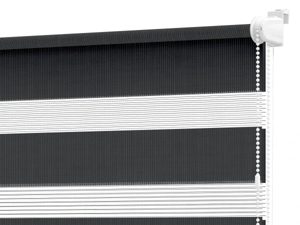 Roleta MINI+ deň a noc - látka Miami 1308 - čierna