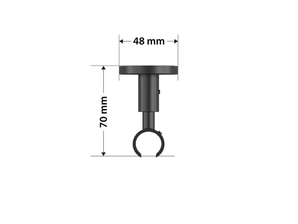 Garniža 19mm drážková tyč - 1rad - PULLO - čierna 5