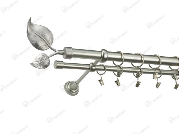 Garniža 25x16mm - 2rady - LIST VEĽKÝ satin