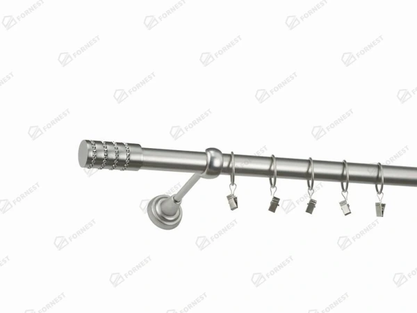 Garniža 25mm - 1rad - CYLINDER CRYSTAL - satin