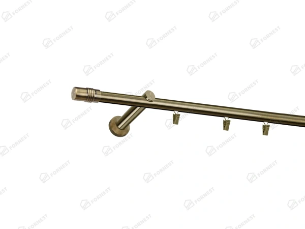 Garniža 19mm - drážková tyč - 1rad - CYLINDER - antik