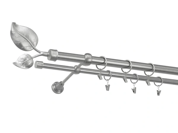 Garniža 25x16mm - 2rady - LIST VEĽKÝ satin