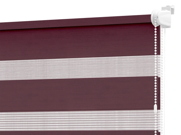 Roleta MINI+ deň a noc - látka Bahama 1812 - bordová