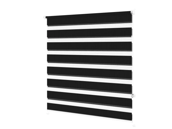 Roleta MINI - deň a noc - látka Miami 1308 - čierna 1