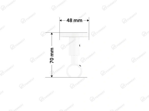 Garniža 19mm drážková tyč - 1rad - VALEC - biela 5
