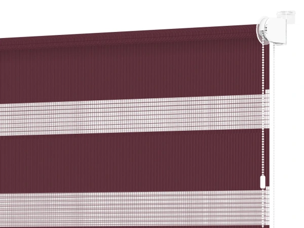 Roleta MINI - deň a noc - látka Bahama 1812 - bordová