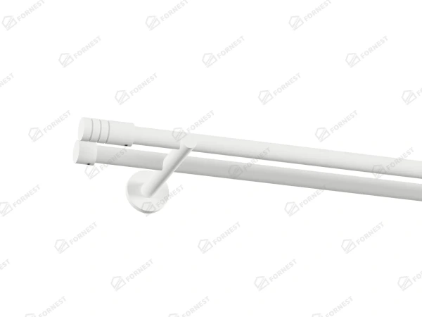 Garniža 19x19mm obyčajná tyč - 2rady - TECHNO - biela 1