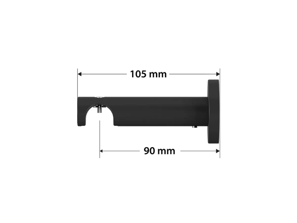 Garniža 19mm drážková tyč - 1rad - PULLO - čierna 4