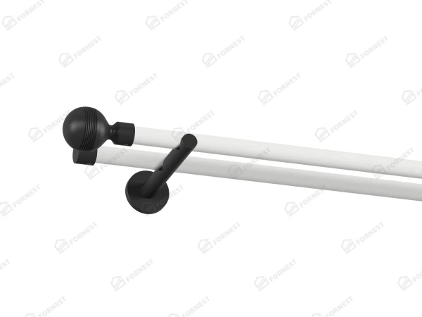 Garniža 19x19mm obyčajná tyč - 2rady - GABI - bielo čierna 1