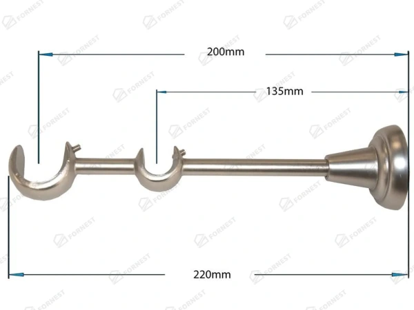 Garniža 25x16mm - 2rady - LIST VEĽKÝ satin 3