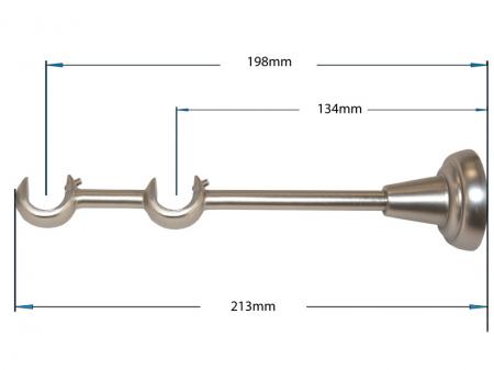 Garniža 19x19mm - 2rady - JUPITER - satin