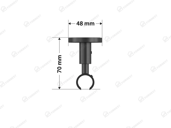 Garniža 19mm drážková tyč - 1rad - CYLINDER CRYSTAL - čierna 5