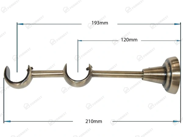 Garniža 25x25mm - 2rady - PULLO - antik 3