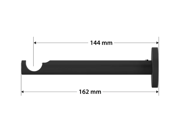 Garniža 19mm obyčajná tyč - 1rad - KVADRAT - bielo čierna 3