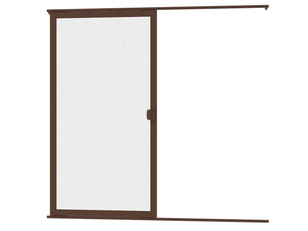 Siete proti hmyzu na DVERE - posuvné - TMAVOHNEDÁ - RAL 8019 - bez priečky