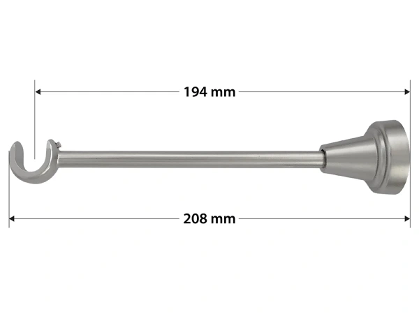 Garniža 16mm - 1rad - CYLINDER CRYSTAL - satin 4