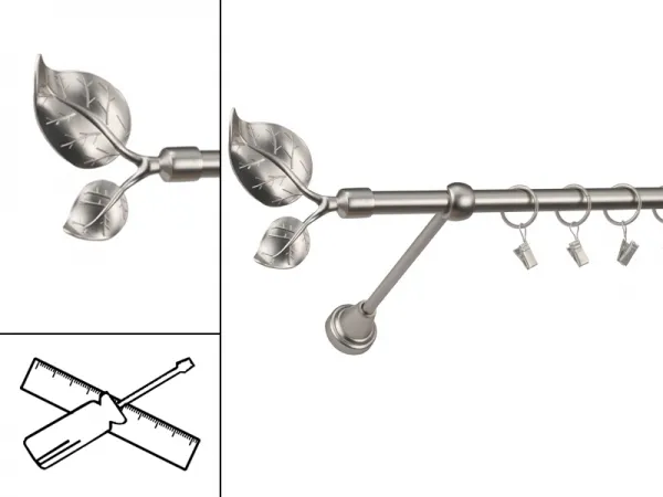 Garniža 16mm - 1rad - LIST VEĽKÝ - satin