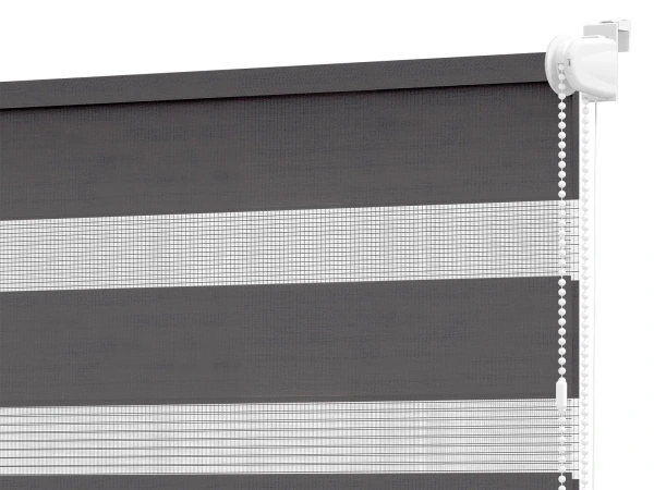 Roleta MINI+ deň a noc - látka Bahama 1820 - tmavo sivá