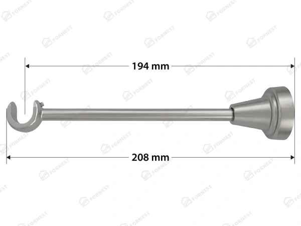 Garniža 16mm - 1rad - CYLINDER CRYSTAL - satin 4