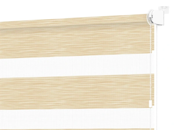 Roleta MINI - deň a noc - látka Maurícius 63 - svetlo žltá (borovica)