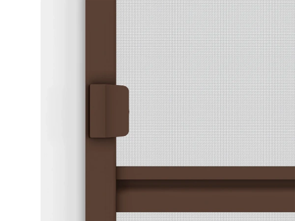 Siete proti hmyzu na DVERE - posuvné - TMAVOHNEDÁ - RAL 8019 - s priečkou 5