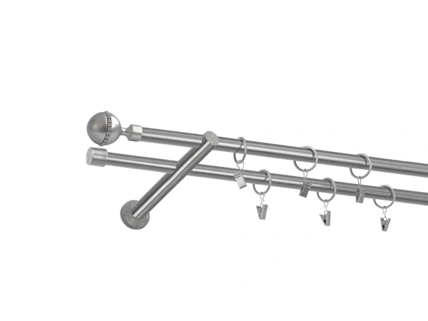 Garniža 16x16mm - 2rady - KALISTO CRYSTAL - satin