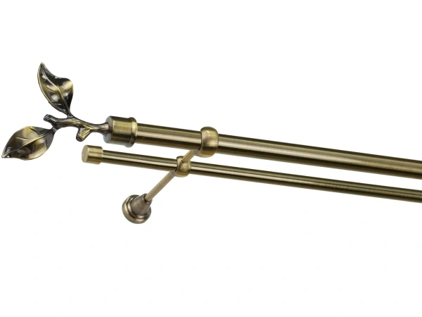 Garniža 25x16mm - 2rady - LIST ROSE - antik 1