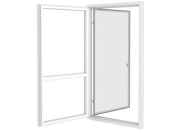 Siete proti hmyzu na DVERE - pántové - SIVÁ - RAL 9006 - bez priečky 4