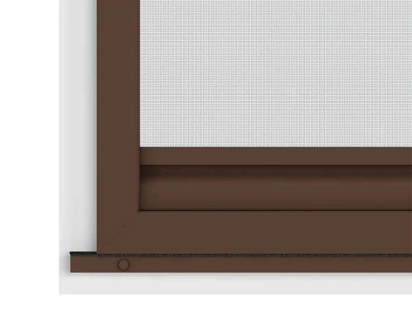 Siete proti hmyzu na DVERE - posuvné - TMAVOHNEDÁ - RAL 8019 - bez priečky 8