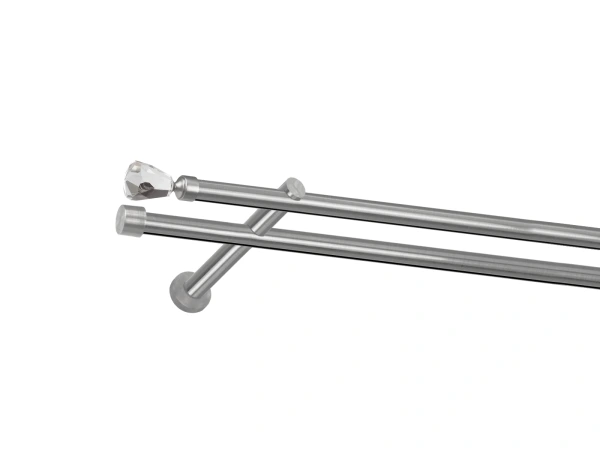 Garniža 19x19mm - drážková tyč - 2rady - CRYSTAL CONE - satin 1