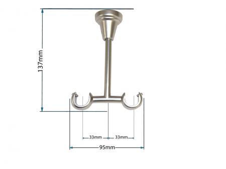 Garniža 19x19mm - 2rady - TRAPEZIUM - satin