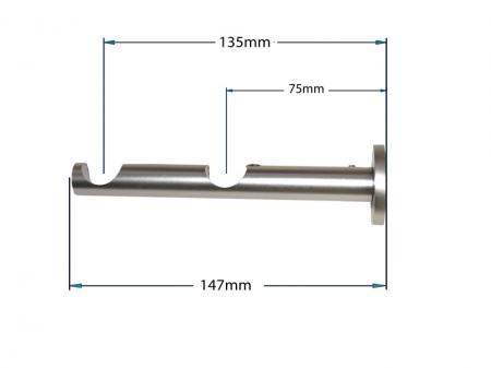 Garniža 19x19mm - 2rady - TRAPEZIUM - satin