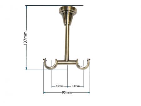 Garniža 19x19mm - 2rady - TRAPEZIUM - antik