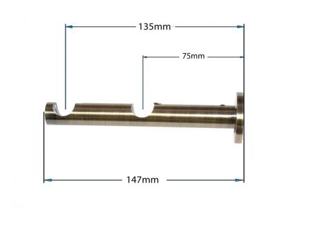 Garniža 16x16mm - 2rady - TRAPEZIUM - antik