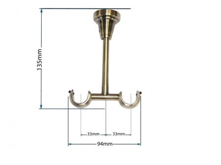 Garniža 16x16mm - 2rady - RADIATOR - antik