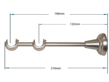 Garniža 16x16mm - 2rady - ODEON - satin