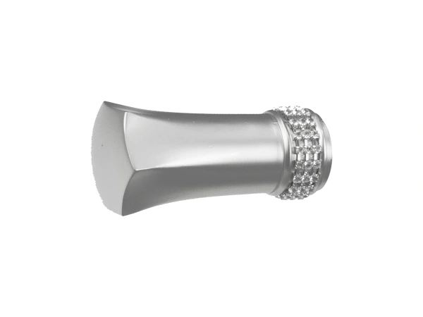 Garniža 25x16mm - 2rady - PLUTON CRYSTAL - satin