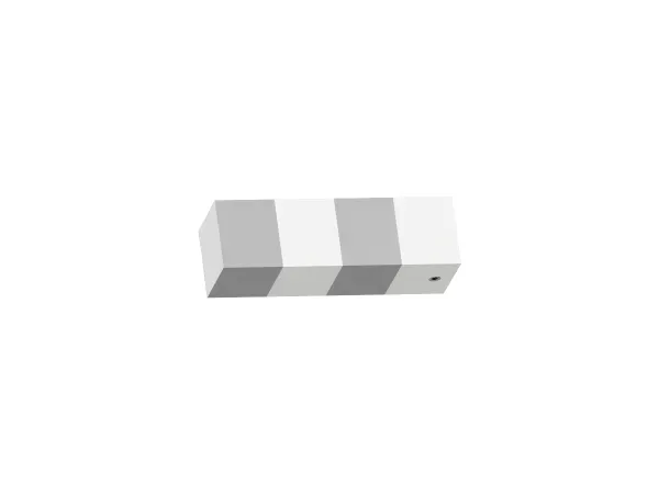 Garniža 19mm obyčajná tyč - 1rad - KVADRAT - biela