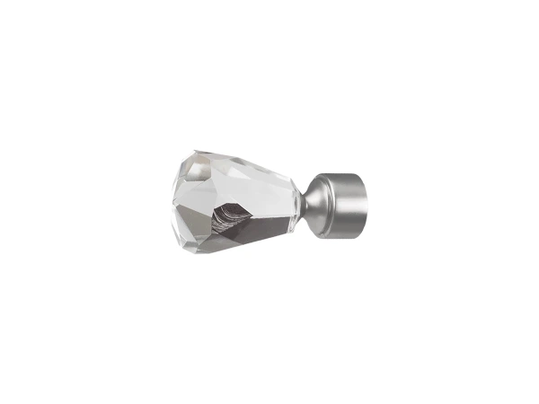 Garniža 19mm - drážková tyč - 1rad - CRYSTAL CONE - satin