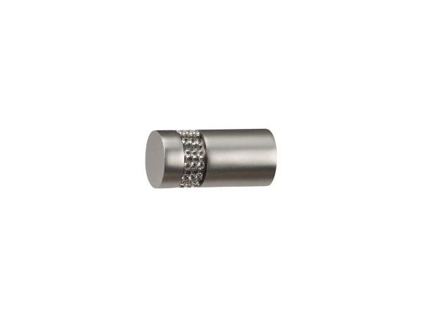 Garniža 19mm - drážková tyč - 1rad - CYLINDER CRYSTAL - satin