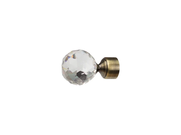 Garniža 19x19mm - 2rady - GUĽA CRYSTAL - antik