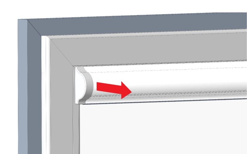 Odstrante krytky vysunutim kolmo od nosnika