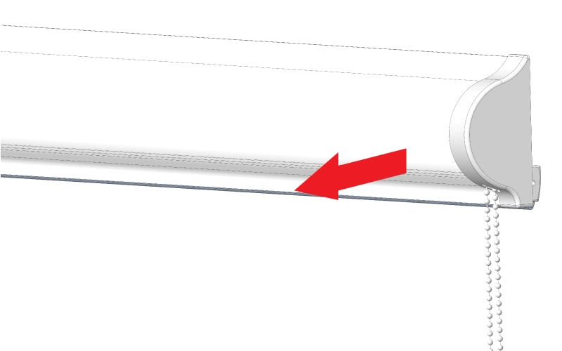 odstranenie krytu mechanizmu rolety