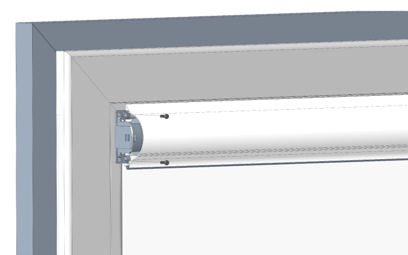 krok 3 – priskrutkovanie horneho nosnika do predvrtanych otvorov 2.1 mm