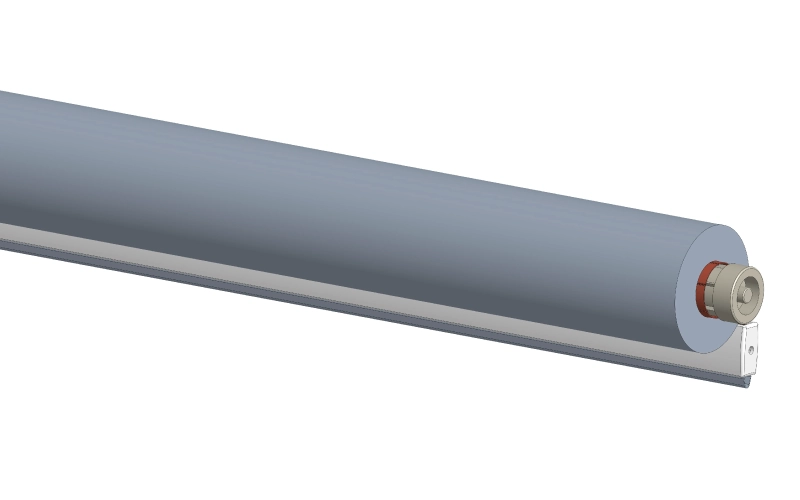 nasadeny mechanizmus bez retiazky na opacnej strane nosnika po vymene strany ovladania rolety"