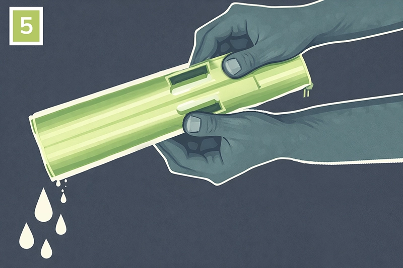 Ruky jemne vyžmýkajú plisé roletu, aby odstránili prebytočnú vodu bez poškodenia látky a ohybov