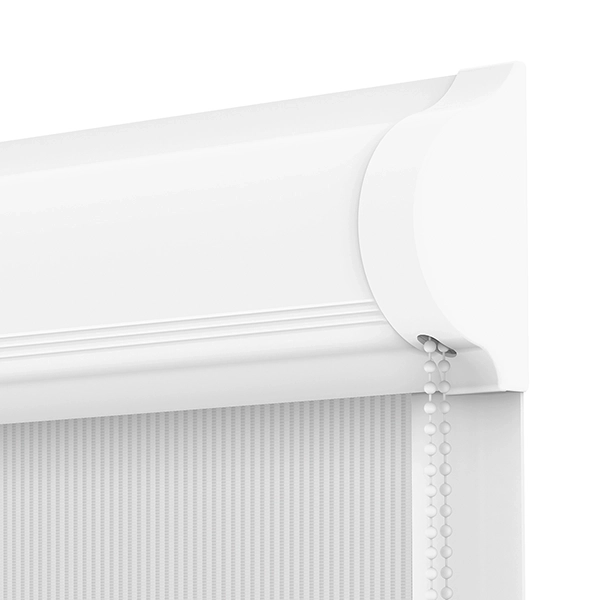 Detail kazety rolety SWING LITE s retiazkovým ovládaním montovanej do lišty.